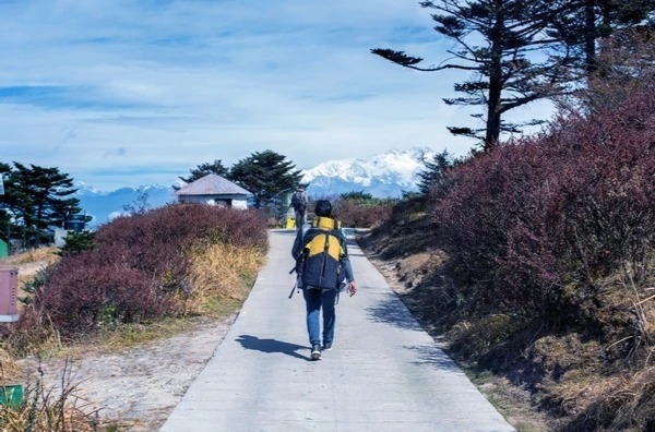Sandakphu trekking route in the Himalayas